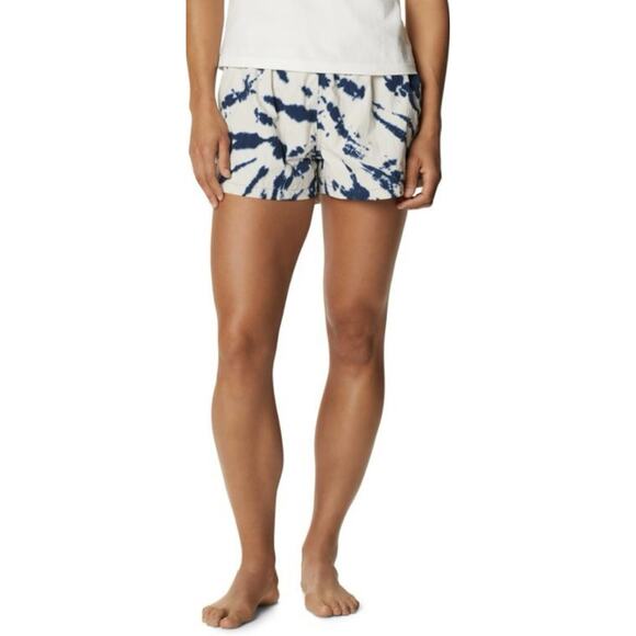 Mountain Hardwear Shorts Women's Medium Blue Ivory Tie Dye Chalkies Beach Swim - Picture 6 of 8